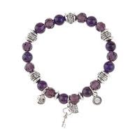 M&S Collection Diamanté Charm Stretch Bracelet