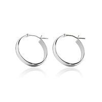 ms collection silver plated hoop earrings