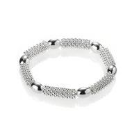 M&S Collection Silver Plated Bobble Bead Bracelet