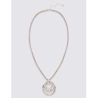 M&S Collection Textured Rings Pendant Necklace