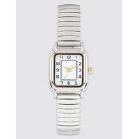 M&S Collection Square Face Analogue Expandable Watch