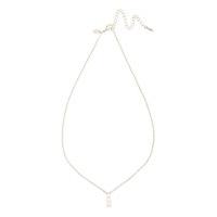 M&S Collection Platinum Plated Triple Diamanté Pendant Necklace