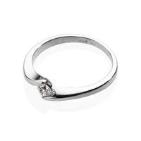 M&S Collection Platinum Plated Twisted Diamanté Ring