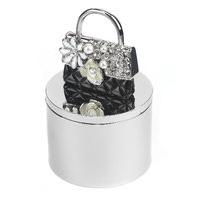 ms collection diamant pearl effect encrusted bag trinket box