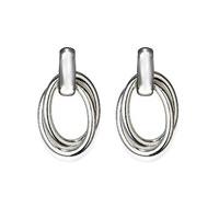 ms collection silver plated loose links stud earrings