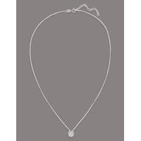 M&S Collection Sterling Silver Floating Stone Diamanté Necklace