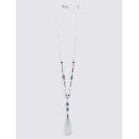 M&S Collection Multi-Faceted Assorted Bead Tassel Necklace