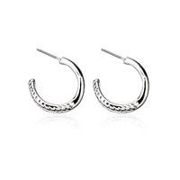 M&S Collection Silver Plated Twisted Hoop Earrings