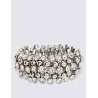 M&S Collection Diamanté Sparkle Gem Stretch Bracelet