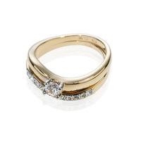 M&S Collection Gold Plated Wedding Band Duo Rings