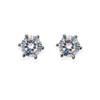 ms collection platinum plated diamant stud earrings