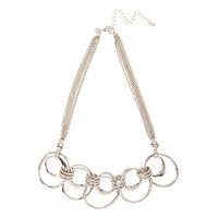 M&S Collection Multi-Row Connected Rings Collar Necklace