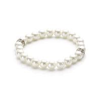 M&S Collection Pearl Effect Diamanté Stretch Bracelet