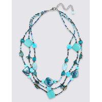 M&S Collection Shell Multi Row Necklace