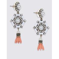 M&S Collection Pearl Effect Drop Earrings