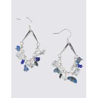 M&S Collection Triangle Beaded Drop Earrings