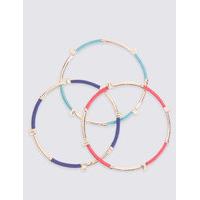 M&S Collection Colour Block Woven Bracelets