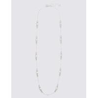 ms collection silver plated rope necklace