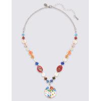 M&S Collection Floral Bead Disc Necklace