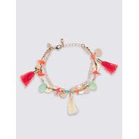 M&S Collection Multi Tassel Bracelet