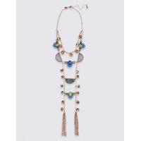 M&S Collection Moon Ladder Tassel Necklace