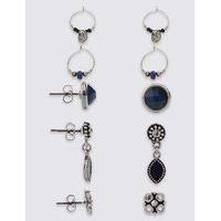 ms collection craftwork hoop pack earrings set