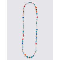 ms collection multi shell chip long necklace