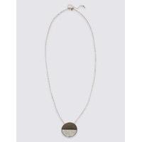 M&S Collection Circular Stone Pendant Necklace