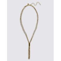 M&S Collection Gold Plated Tassel Drop Necklace