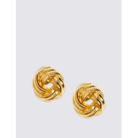 ms collection gold plated new knot stud earrings