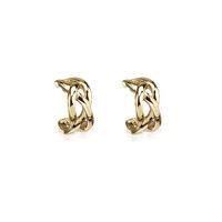 M&S Collection Gold Plated Criss-Cross Hoop Earrings