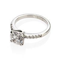 M&S Collection Platinum Plated Diamanté Ring