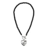 M&S Collection Diamanté Heart Pendant T-Bar Necklace