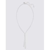 M&S Collection Silver Plated Sleek Y Necklace