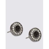 ms collection circle stone diamant stud earrings