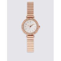 M&S Collection Round Face Analogue Expander Watch