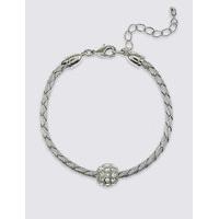 M&S Collection Pavé Ball Plaited Bracelet MADE WITH SWAROVSKI ELEMENTS