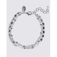 M&S Collection Silver Plated Bead Bracelet