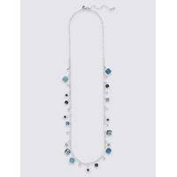 M&S Collection Square Long Droplets Necklace