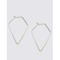 M&S Collection Diamond Shaped Hoop Earrings