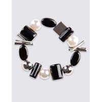 M&S Collection Pearl Mix Shape Bracelet