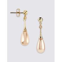 M&S Collection Pearl Effect Teardrop Earrings