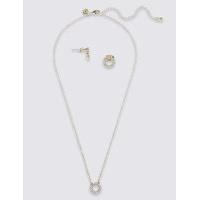 M&S Collection Star Sparkle Necklace & Earrings Set