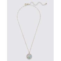 ms collection gold plated circle shell necklace