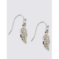 M&S Collection Sparkle Leaf Drop Earrings