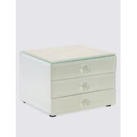 M&S Collection Gold Striped 3 Drawer Jewellery Box