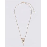 M&S Collection V Layered Pendant Necklace