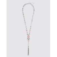 M&S Collection Double Ball Tassel Necklace