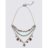 M&S Collection Triple Cube Drop Necklace