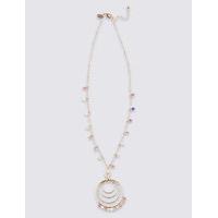 M&S Collection Triple Beaded Tassel Necklace